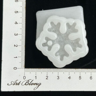 No. A-3 Mini Crystal Snowflake, 3.6 cm Silicone Mold - image 1