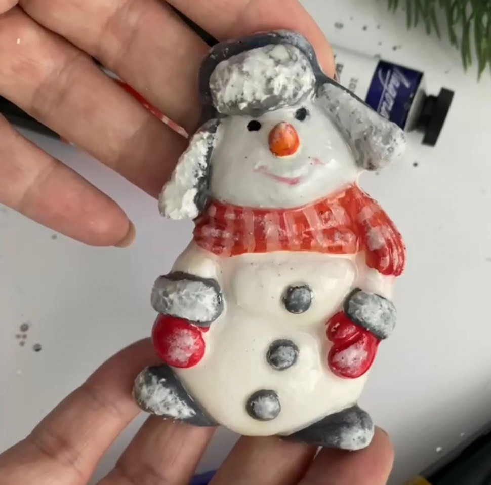 No. 194 Snowman Silicone Mold - image 1