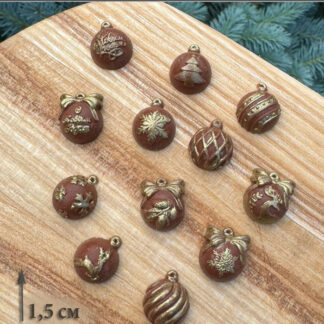 No. 1047 Mini Christmas Baubles Silicone Mold - image 1