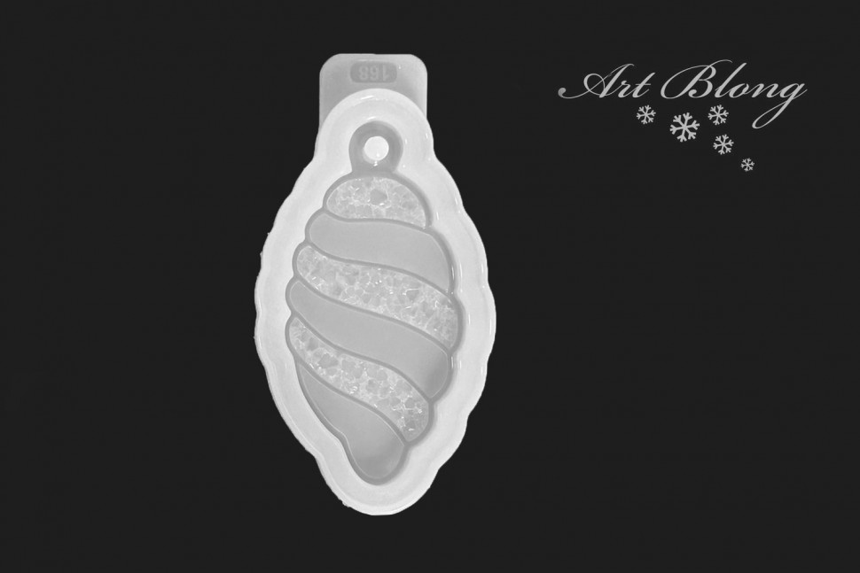 No. 168 Pine Cone with Partial Crystal Texture Silicone Mold - image 3