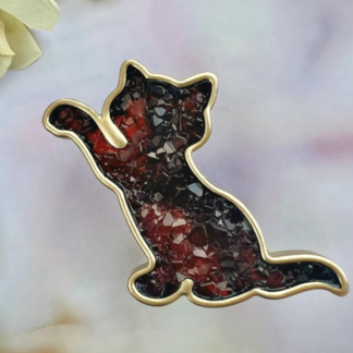 No. 697 Crystal Cat with Border Silicone Mold - image 1