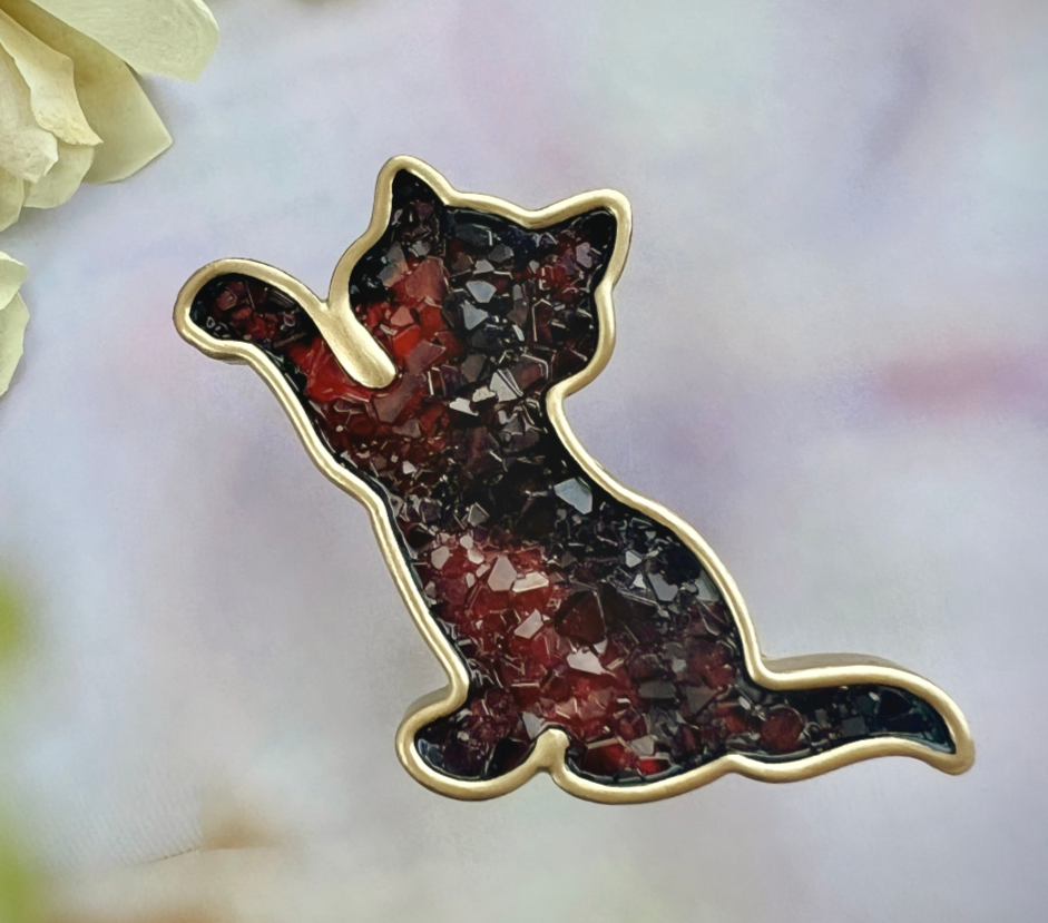 No. 697 Crystal Cat with Border Silicone Mold - image 1