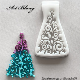 No. 113 New Year Tree Silicone Mold - image 1