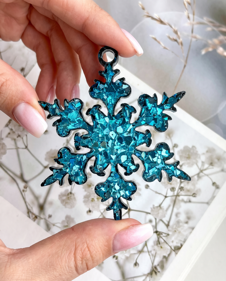 No. 199 Crystal Snowflakes Silicone Mold - image 5