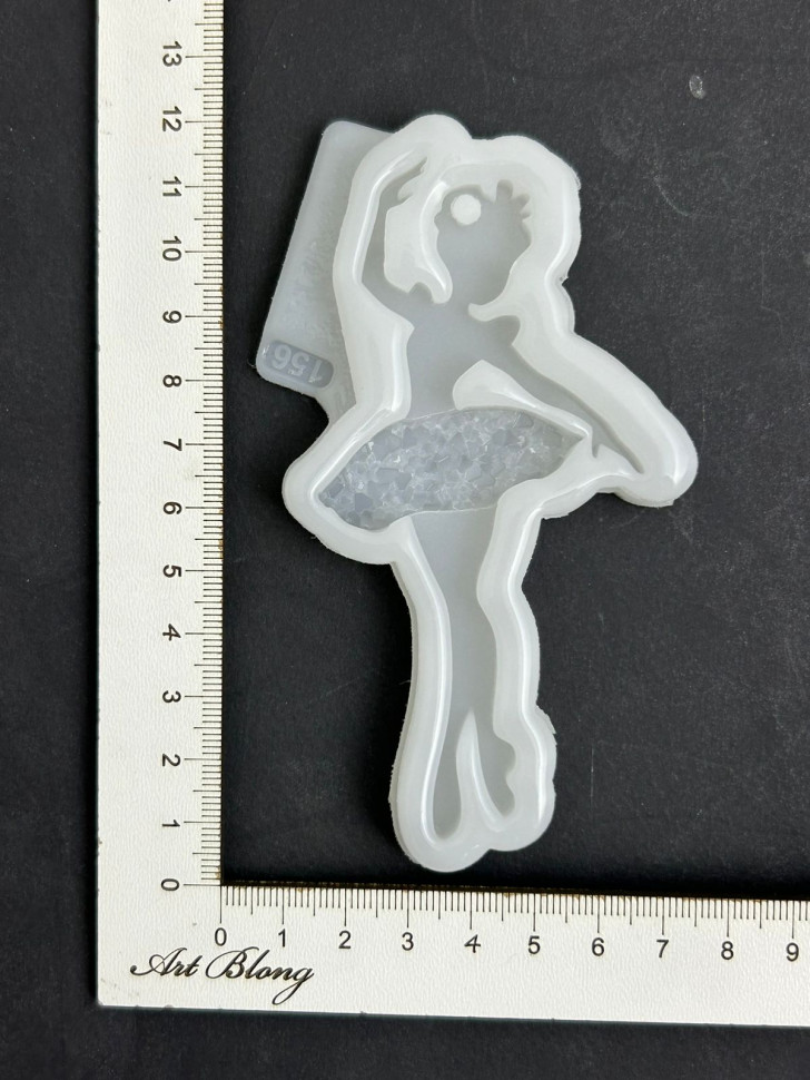No. 156 Ballerina with Crystal Tutu Silicone Mold - image 2