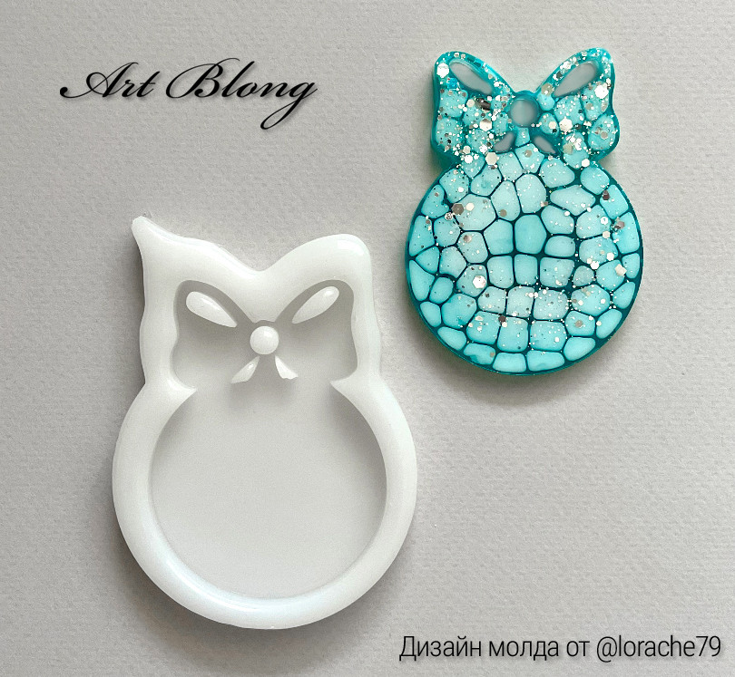 No. 203 Bauble with Bow Silicone Mold - image 3