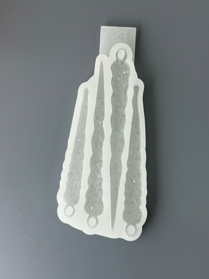 No. 4041 Crystal Icicles, 4 Cavities Silicone Mold - image 2