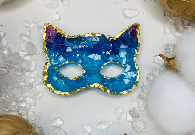 No. 640 Crystal Cat Mask Silicone Mold - image 3