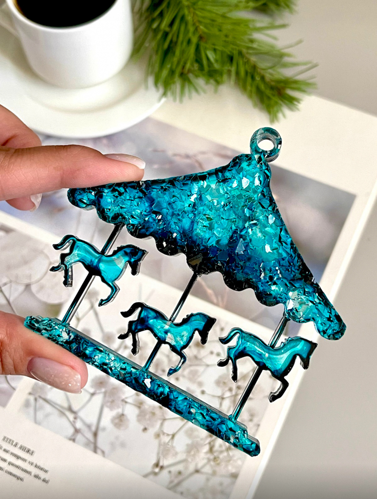 No. 263 Crystal Carousel Silicone Mold - image 2