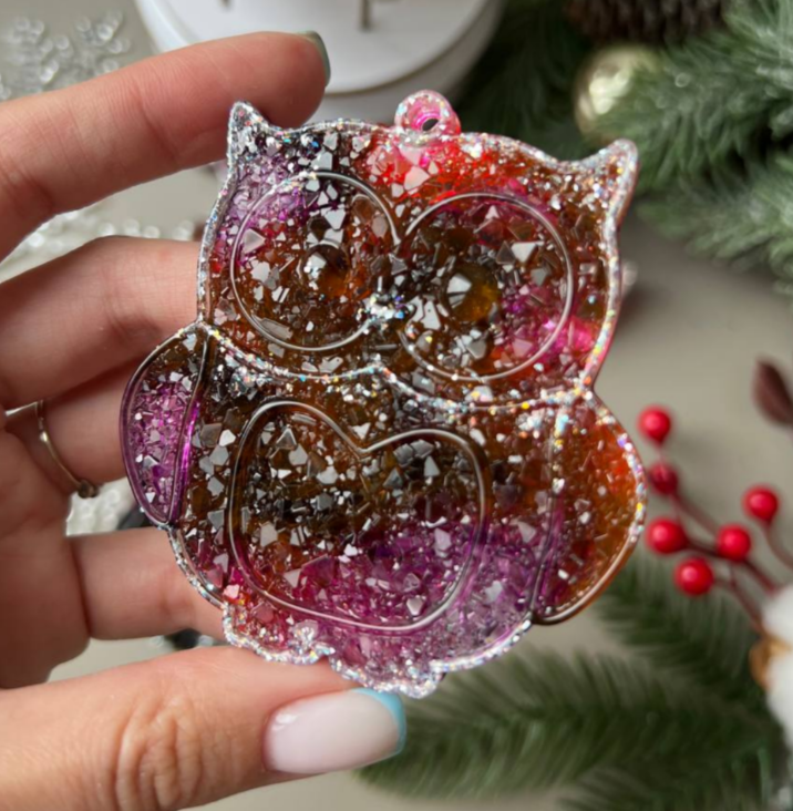 No. 165 Crystal Owl Silicone Mold - image 3