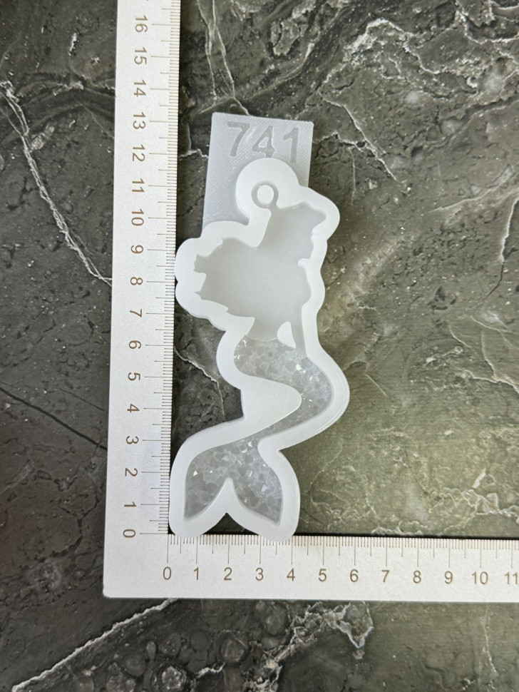 No. 741 Mermaid with Crystal Tail Silicone Mold - image 4