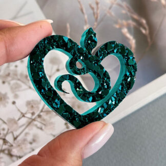 No. 3000 Crystal Effect Snake Brooch Silicone Mold - image 1