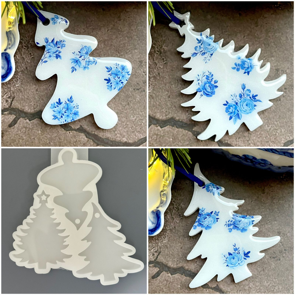 No. 779 Glossy Christmas Trees, 3 Cavities Silicone Mold - image 7