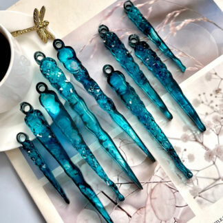 No. 777 Icicles with Partial Crystal Texture, 9 Cavities Silicone Mold - image 1