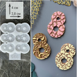 No. 995 Russian 8 March Lettering Silicone Mold - image 1