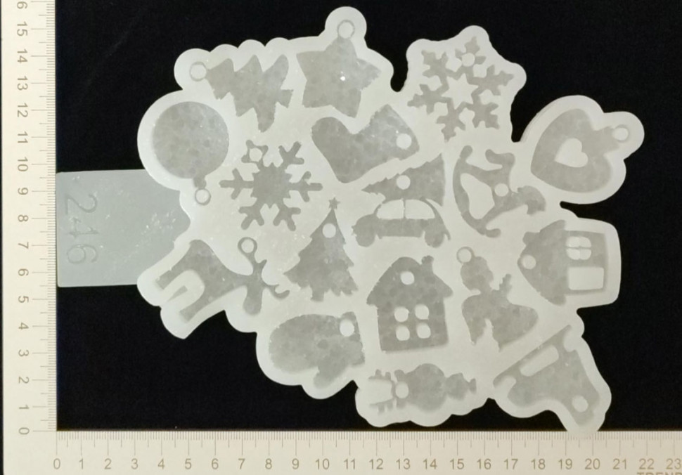 No. 246 Crystal Mini Christmas Ornaments Silicone Mold - image 2
