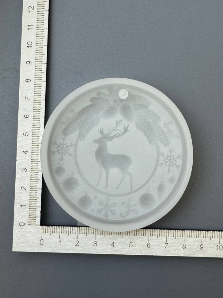 No. 1078 Bauble with Reindeer Silicone Mold - image 2