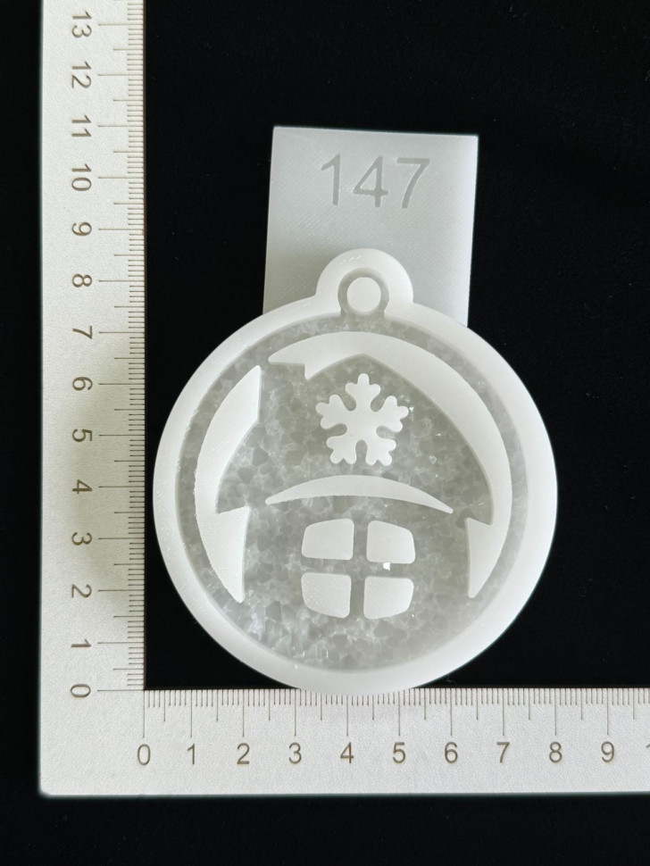 No. 147 Crystal Bauble with House Silicone Mold - image 2