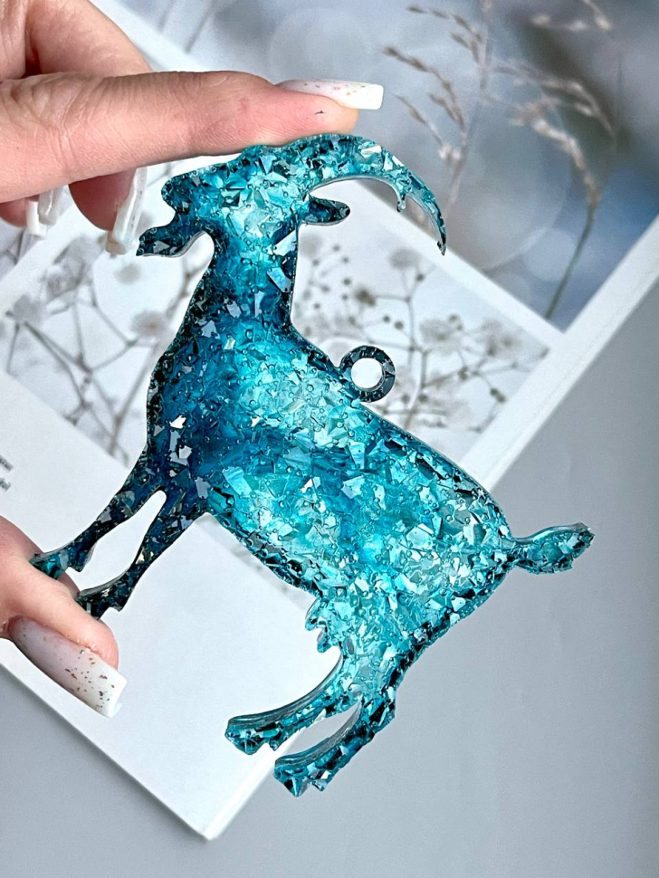 No. 198 Crystal Goats, 2 Cavities Silicone Mold - image 3