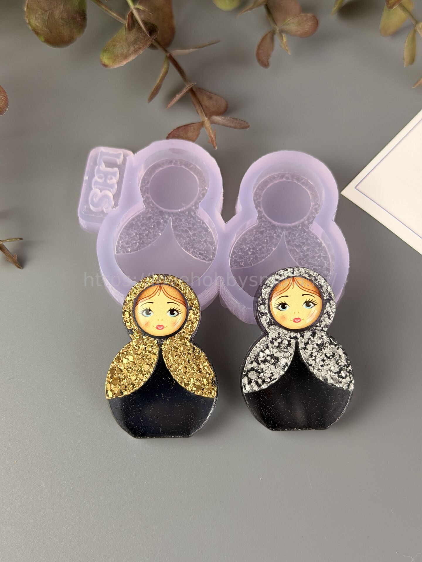 B66 Silicone Mold Matryoshka mini 2 pcs – image 6