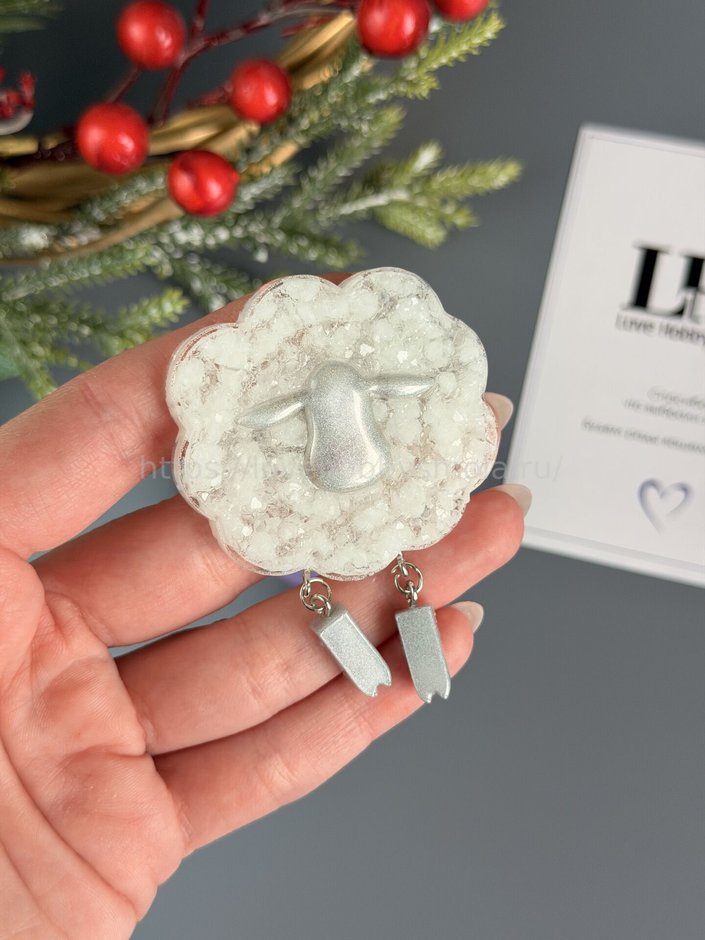 B73 Mold for keychains, brooches and jewelry Lamb with legs – image 6