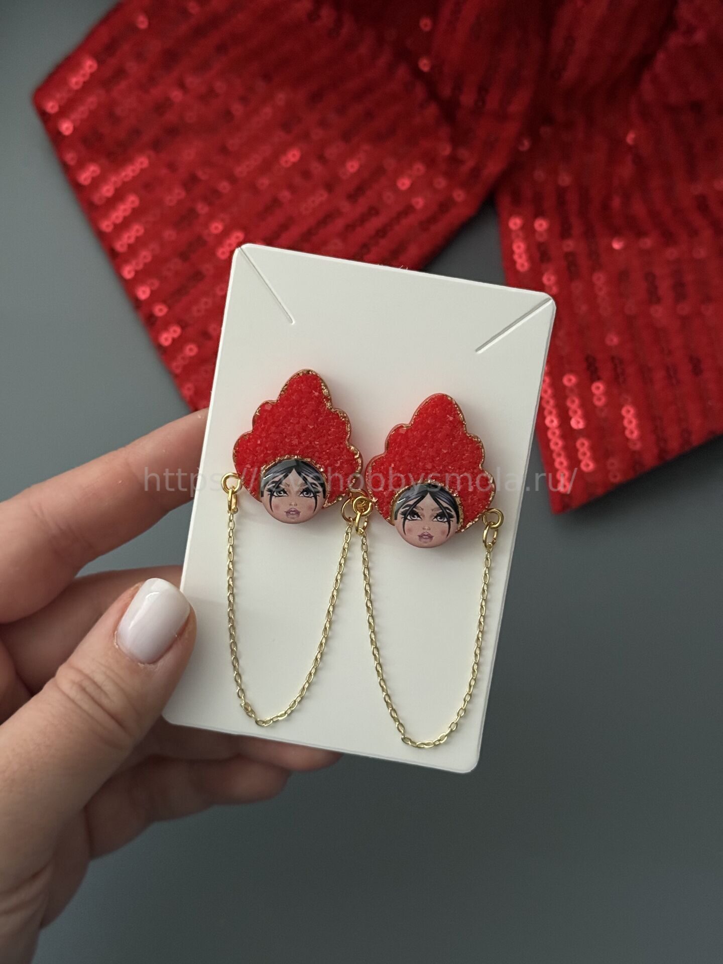 AC30 Mold for jewelry hairpins and earrings Kokoshnikki – image 3