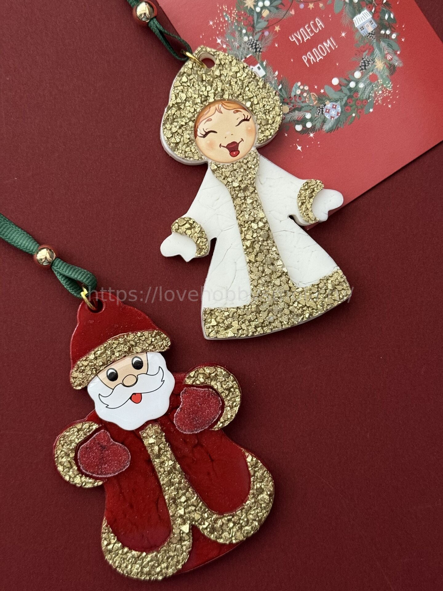 S11 Cabochons face of Santa Claus set 6 pcs – image 3