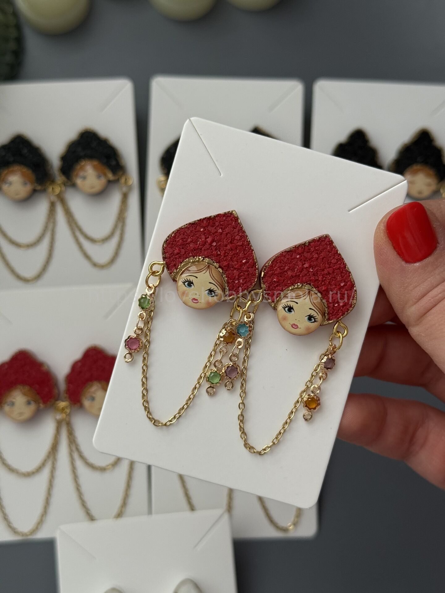 S31 Face cabochons set 12 pcs, 12 mm each – image 2
