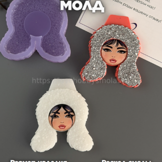 B95 Mold for keychains, brooches and jewelry Yakut headdress – image 1