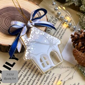 No. 438 Christmas Ornament House No. 2 Silicone Mold - image 1