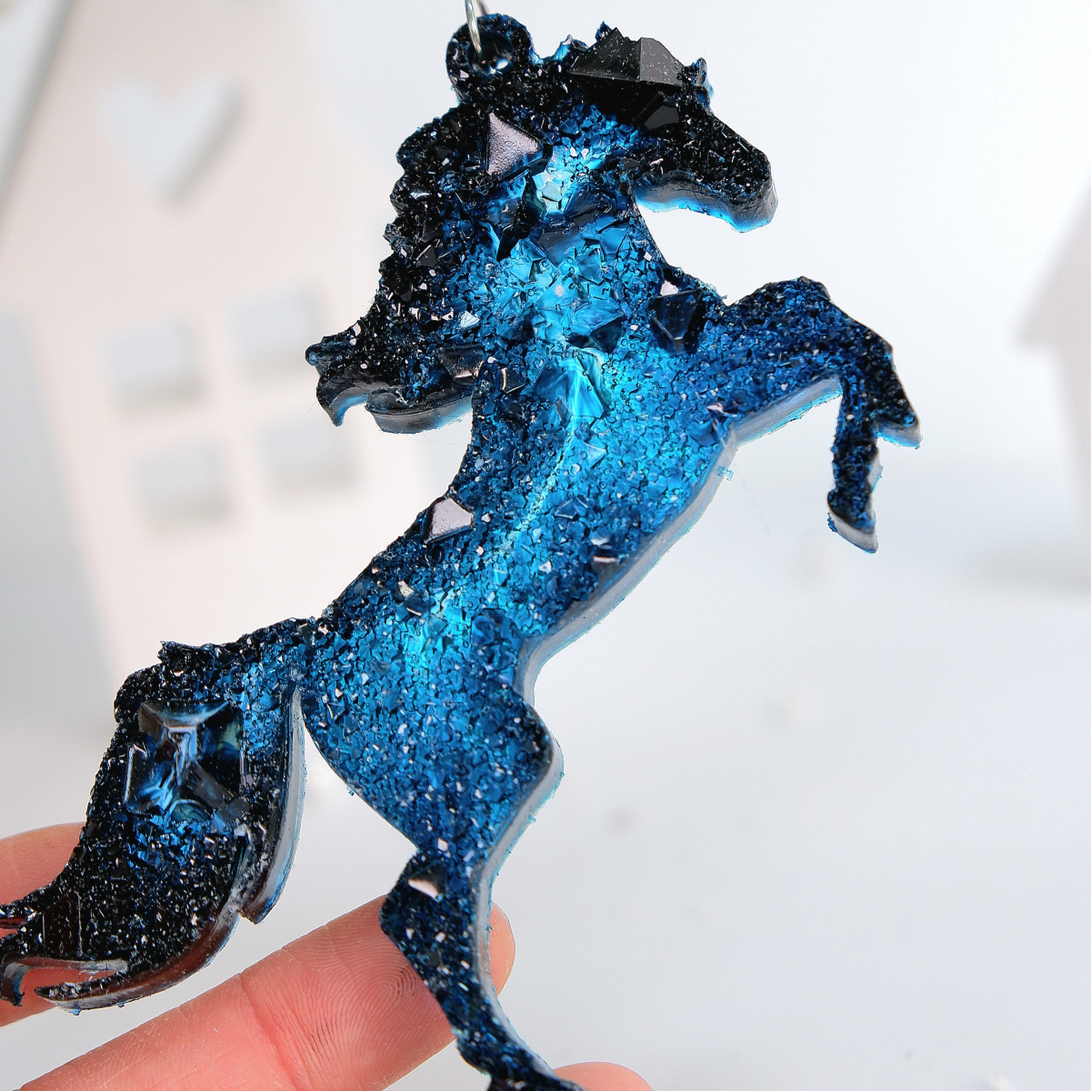 No. 1176 Christmas Ornament Horse Crystal Silicone Mold - image 2