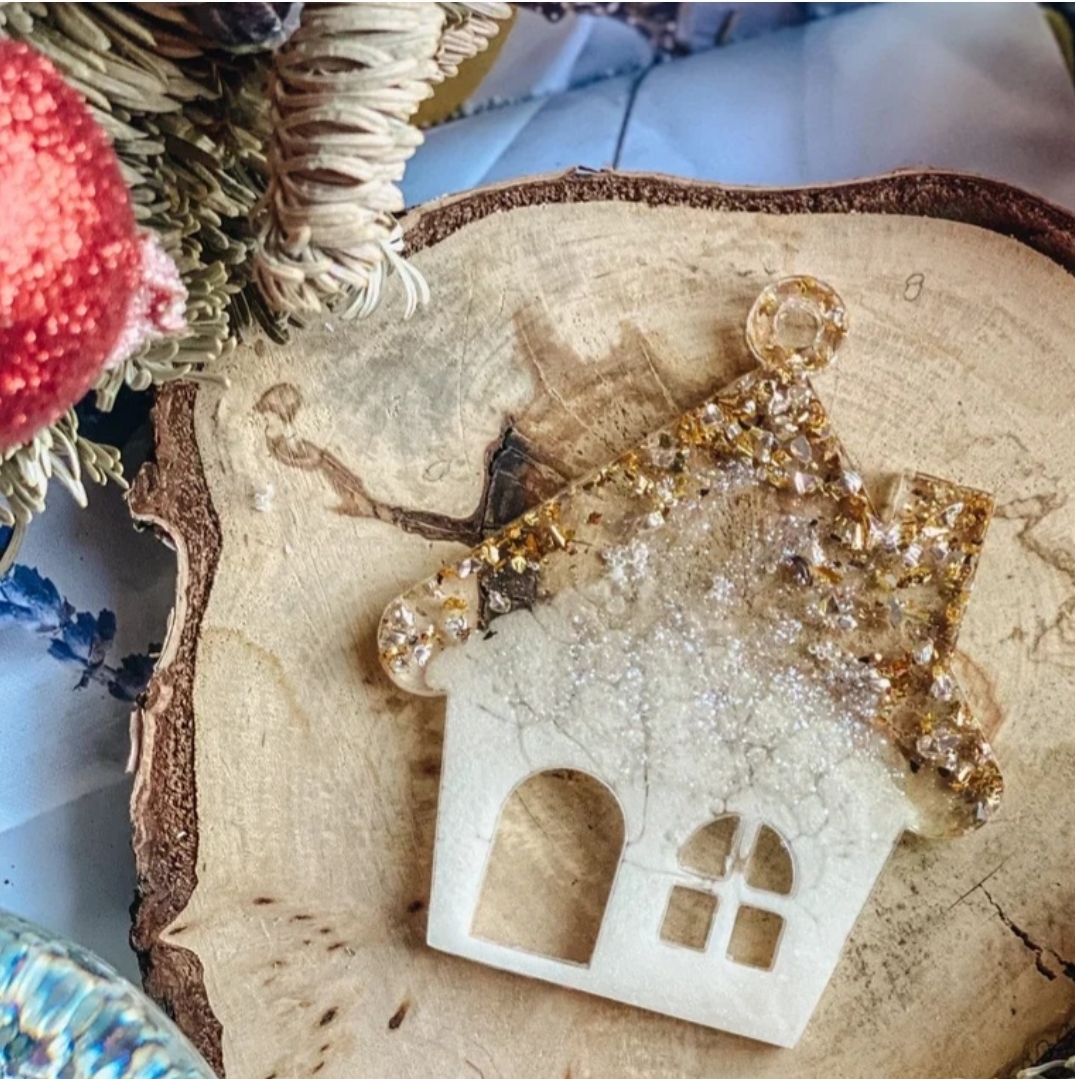 No. 438 Christmas Ornament House No. 2 Silicone Mold - image 4