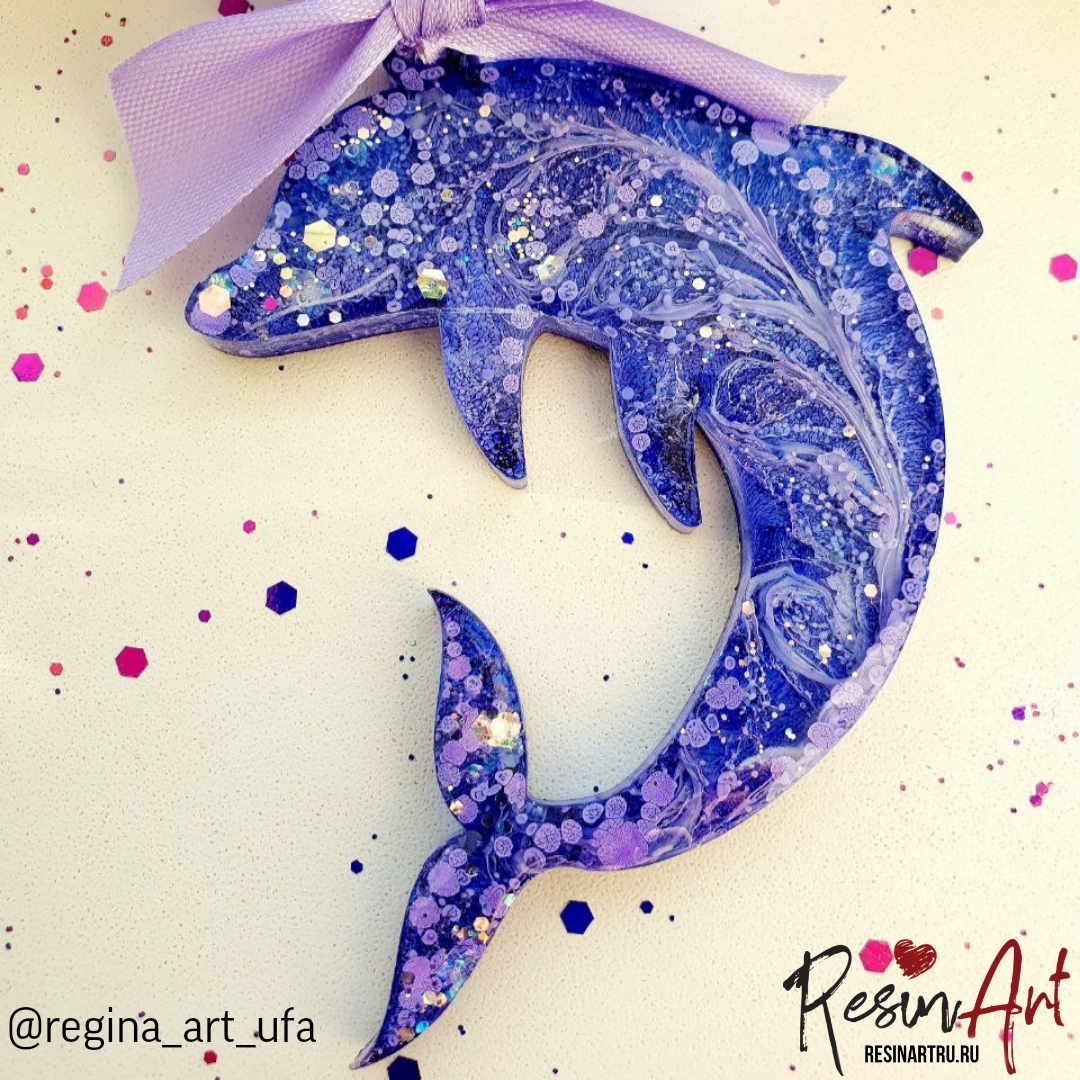 No. 597 Christmas Ornament Dolphin Silicone Mold - image 4