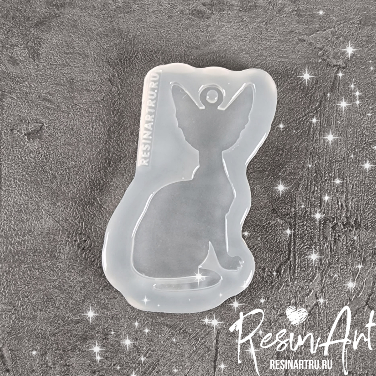 No. 649-S Christmas Ornament Cat Styopa Silicone Mold - image 1
