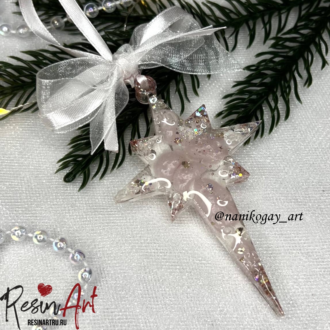 No. 622 Christmas Ornament Christmas Star Silicone Mold - image 8