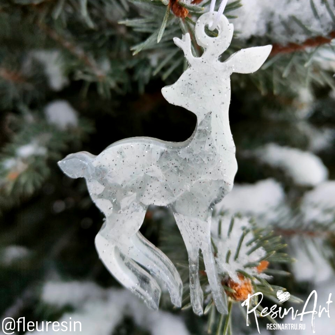 No. 591 Christmas Ornament Fawn Silicone Mold - image 7