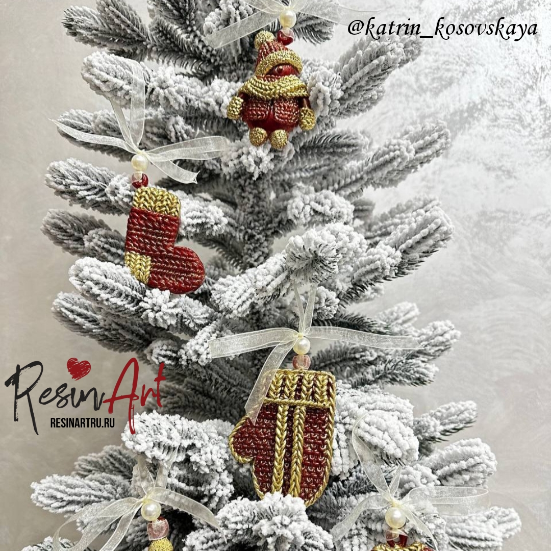 No. 829 Christmas Ornament Stocking (Knitted Texture) Silicone Mold - image 8