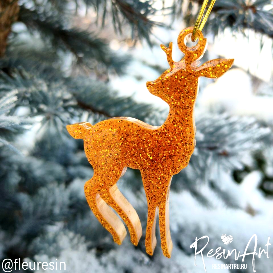 No. 591 Christmas Ornament Fawn Silicone Mold - image 8
