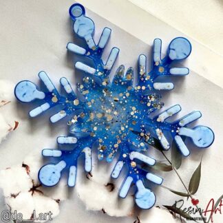 No. 404 Christmas Ornament Snowflake No. 4 Silicone Mold - image 1