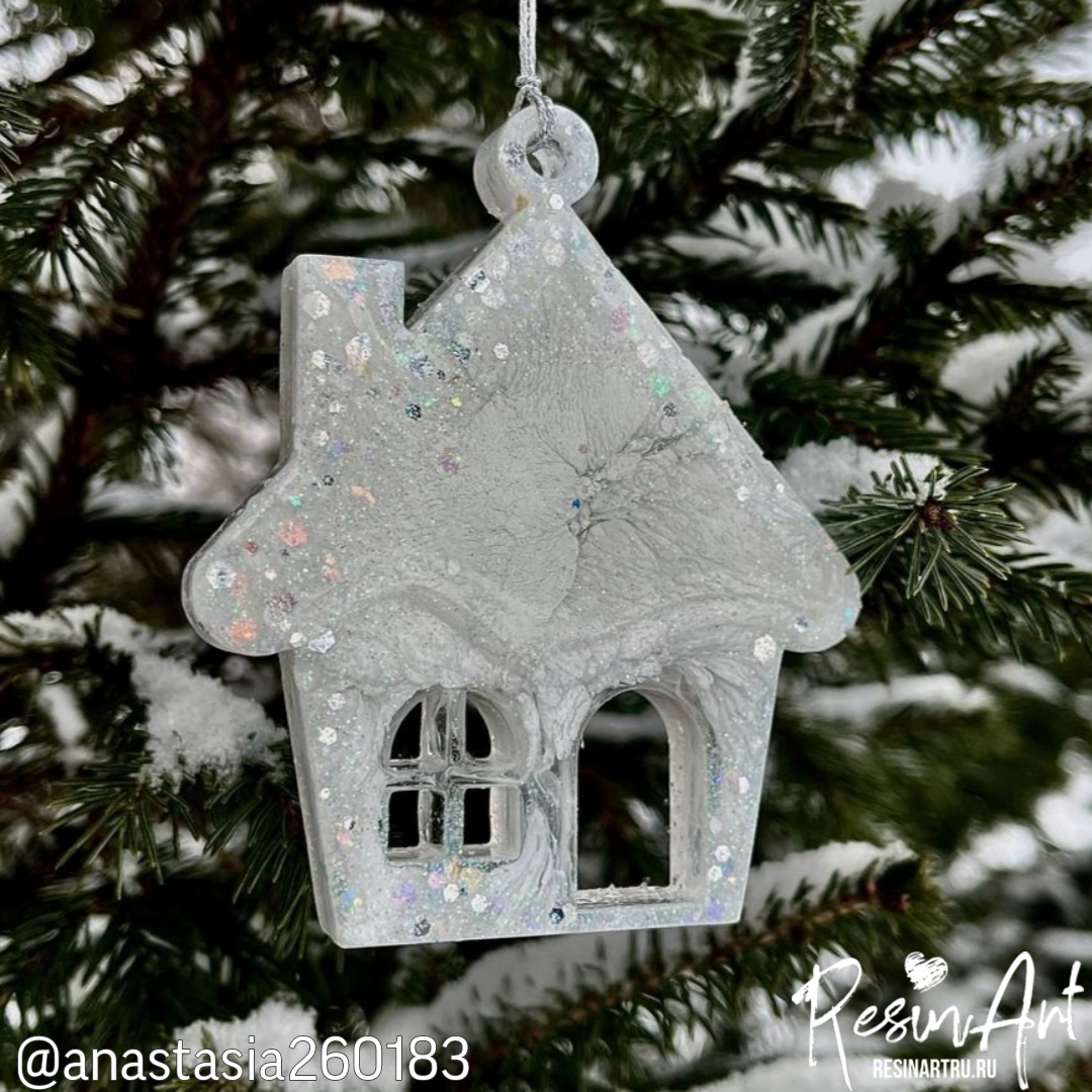 No. 438 Christmas Ornament House No. 2 Silicone Mold - image 11