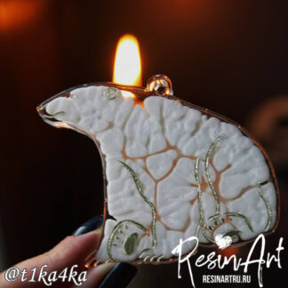 No. 584-S Christmas Ornament Polar Bear Silicone Mold - image 1