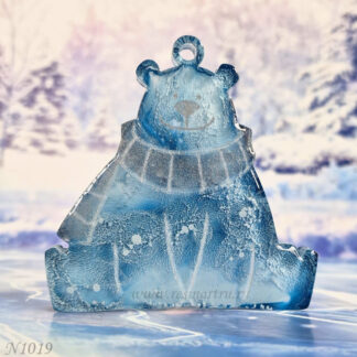 No. 1019-S Christmas Ornament Bear Silicone Mold - image 1