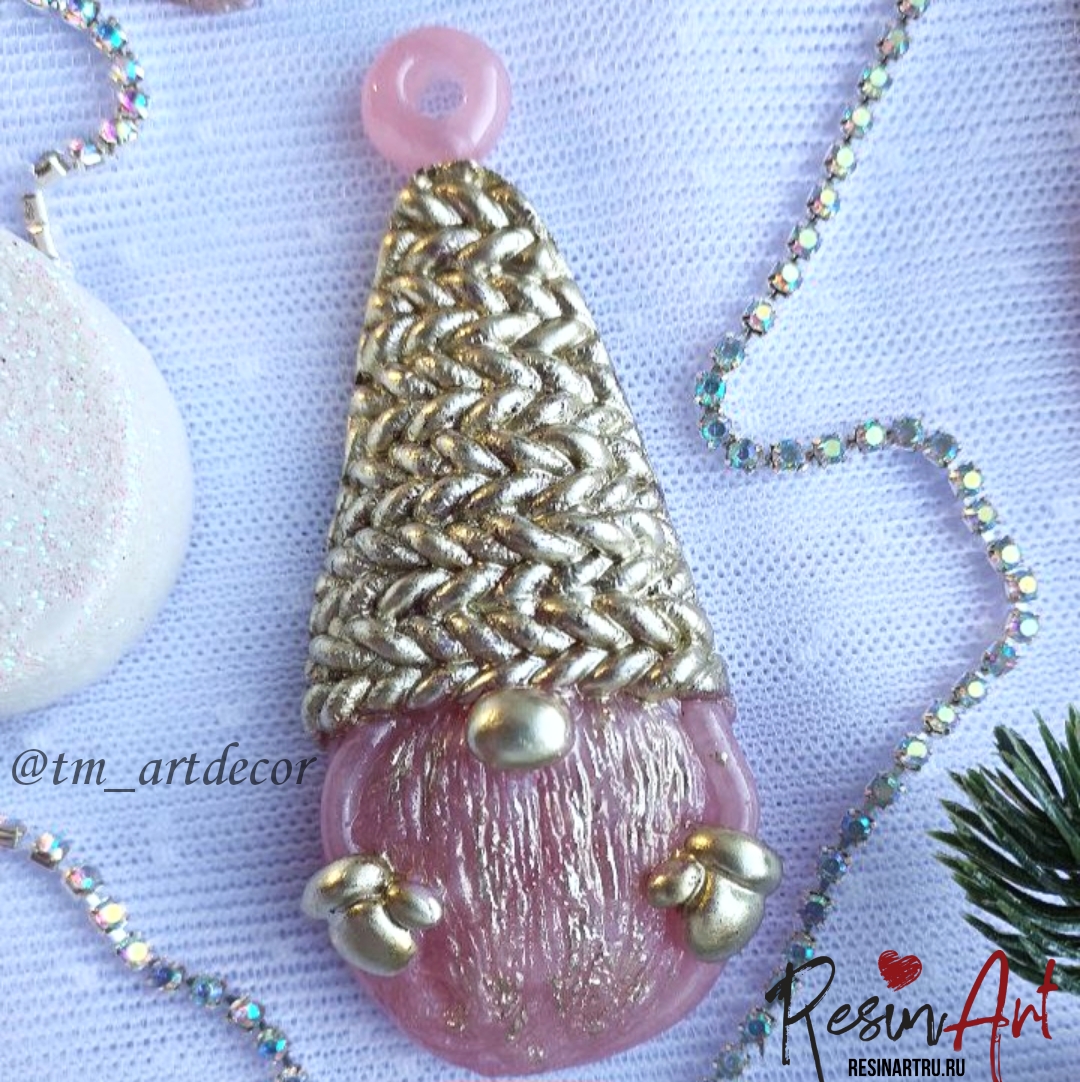 No. 827 Christmas Ornament Gnome (Knitted Texture) Silicone Mold - image 6