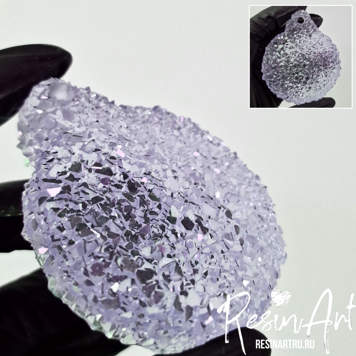 No. 858 Christmas Ornament Crystal Bauble (6.2 cm) Silicone Mold - image 2