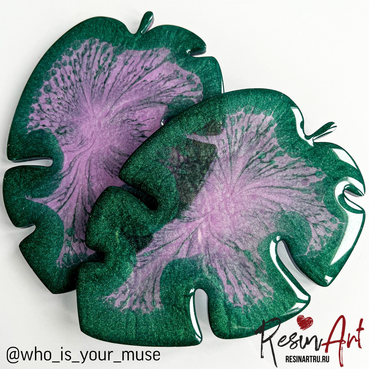 No. 254-S Coaster Monstera Leaf No. 1 Silicone Mold - image 3