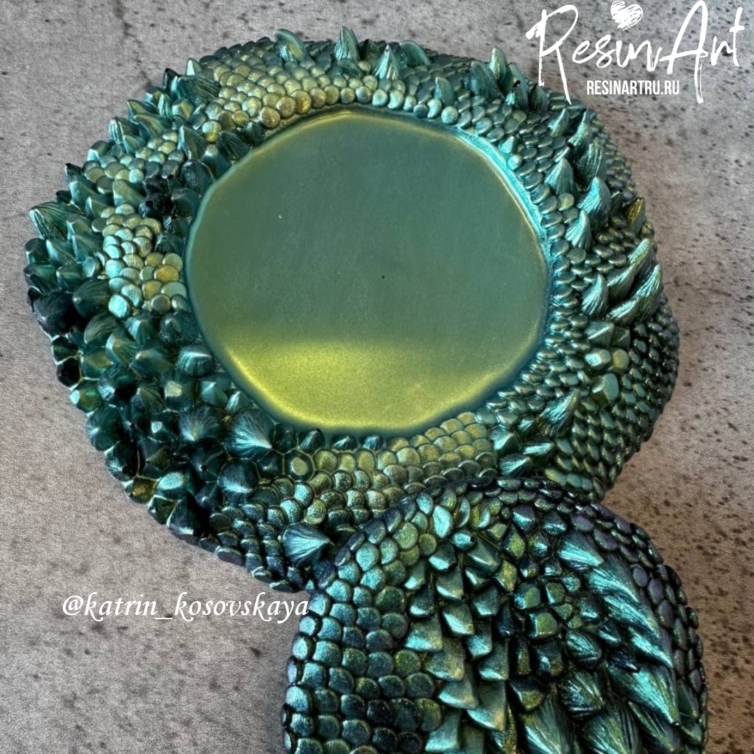 No. 796 Coaster with Dragon Scales Silicone Mold - image 15