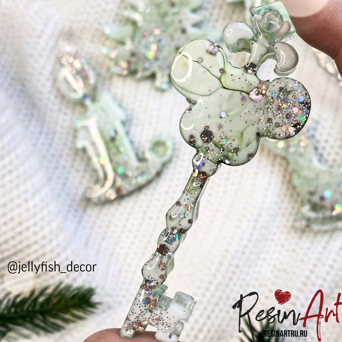 No. 446 Christmas Ornament Key No. 1 Silicone Mold - image 5