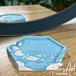 No. 323-S Rimmed Mold No. 1 - Hexagon Silicone Mold - image 1