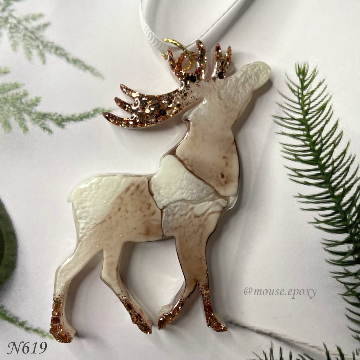 No. 619 Christmas Ornament Moose Silicone Mold - image 5