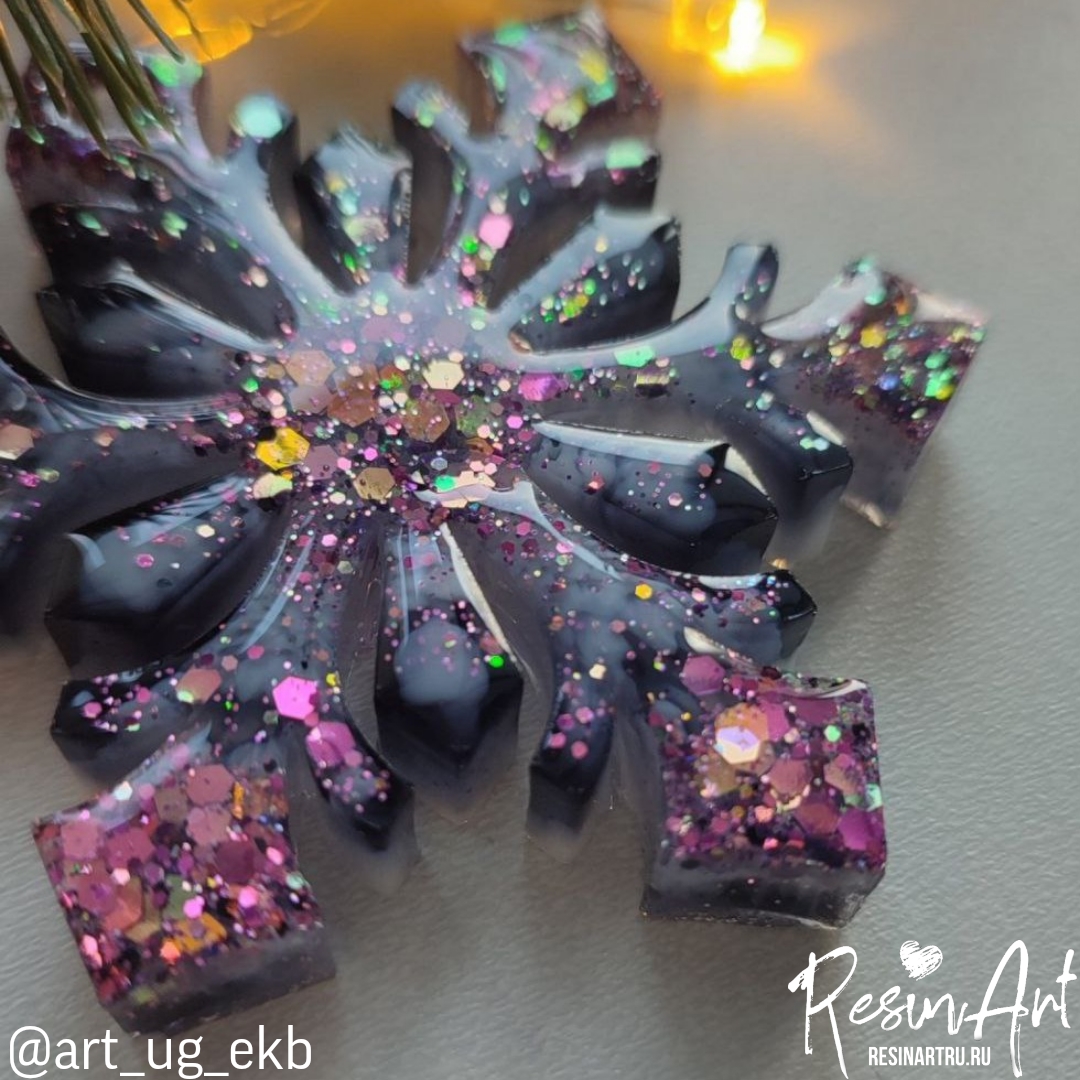 No. 400 Christmas Ornament Snowflake No. 1 (10 mm) Silicone Mold - image 4